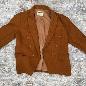L'AGENCE Rust Double-Breasted Blazer